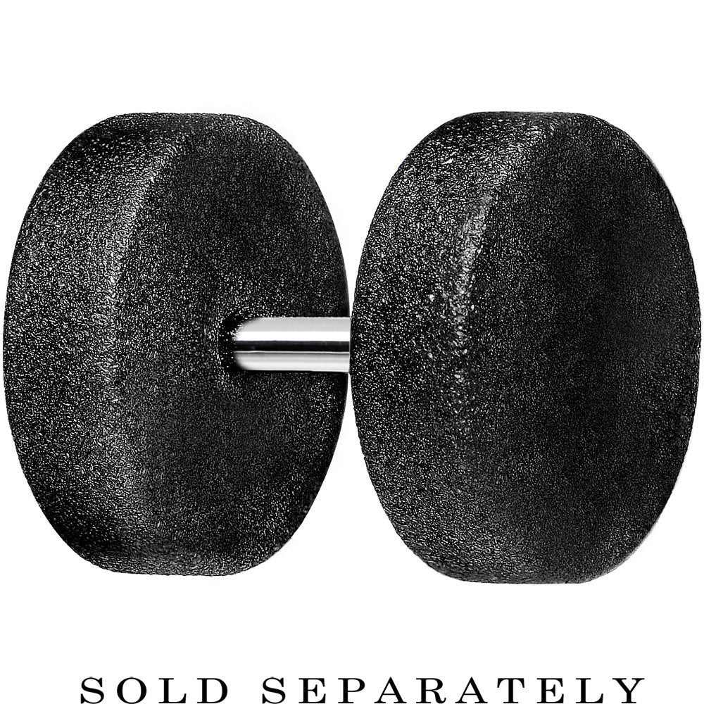 16G 3/16 Black Sandblasted Steel Cheater Plug