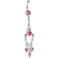 Pink Gem Mermaid Jewels Chandelier Belly Ring