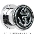 0G Stainless Steel Vintage Nautical Anchor Screw Fit Plug
