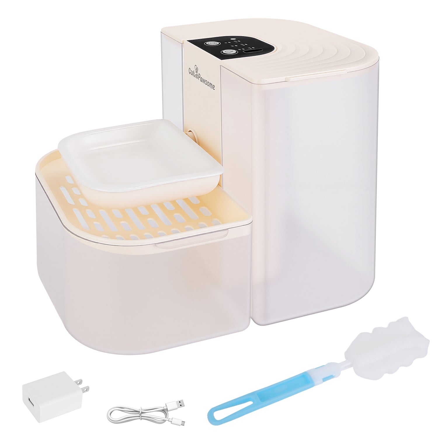 Smart Pet Water Fountain Automatic Cat Water Dispenser 4.5L Cordless Rechargeable Dog Water Fountain Self-Refill with 3 Adjustable Volume 3 Time Inter