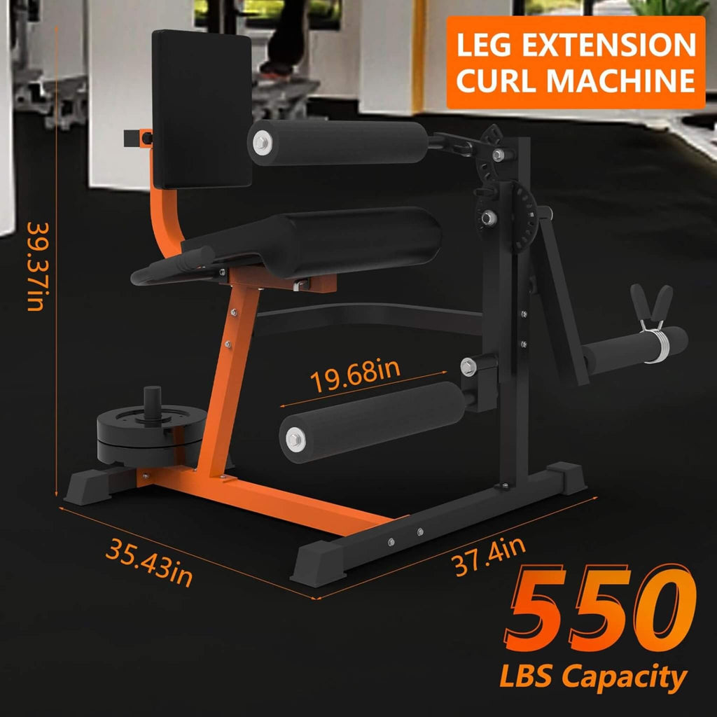 Rovix 550LBS Adjustable Lower Body Leg Extension And Curl Machine (SAK16390)