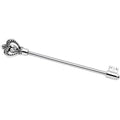 14G 925 Sterling Silver Clear Heart Key Industrial Barbell 32mm