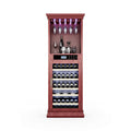 Nuvia 56-Bottle 7.5 Cu.Ft Single-Zone Multi-Tiered Wooden Wine Cooler Cabinet With Humidity And Temperature Controls (SAK73195)