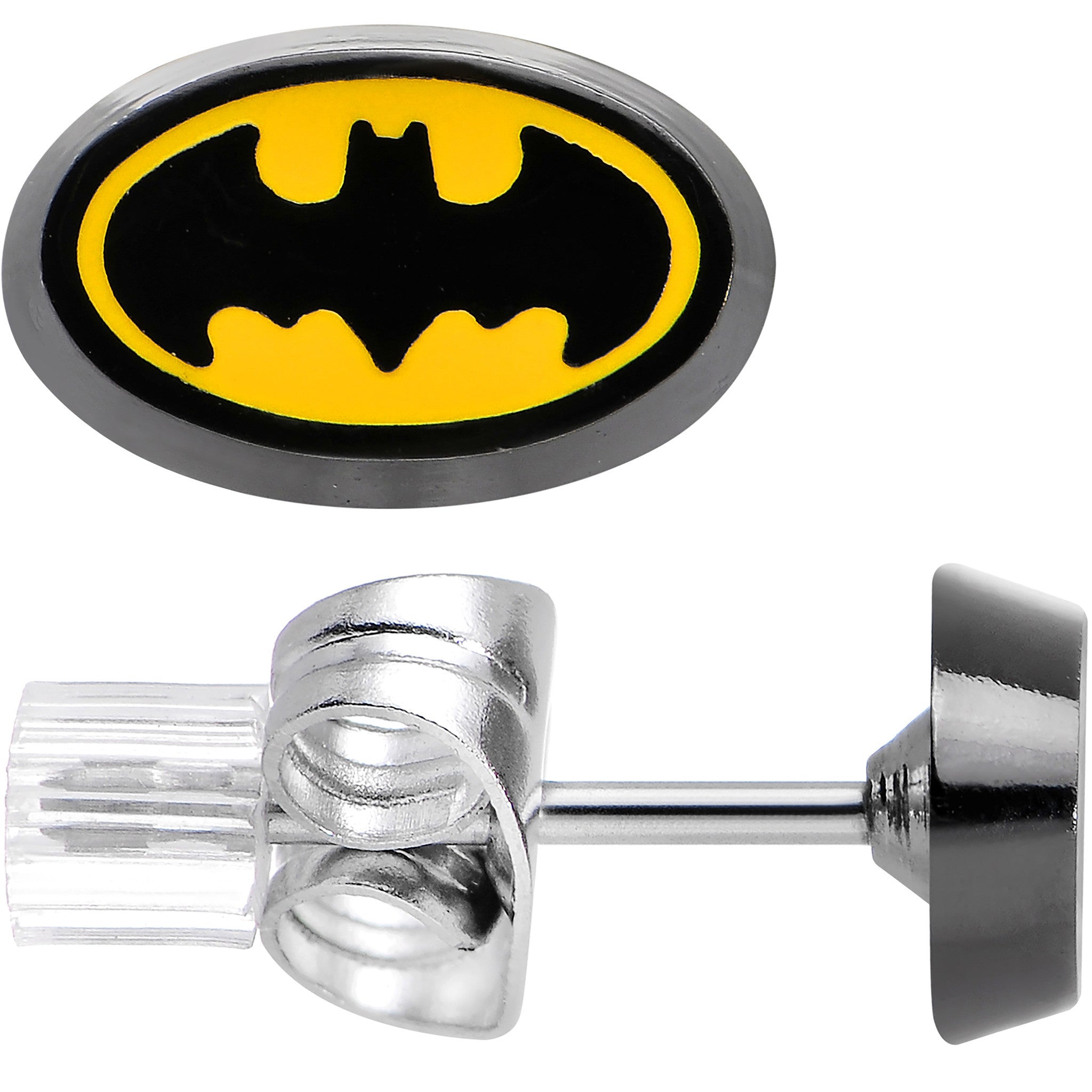 Officially Licensed 316L Stainless Steel Batman Stud Earrings