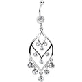 Clear Gem Victorian Chandelier Dangle Belly Ring