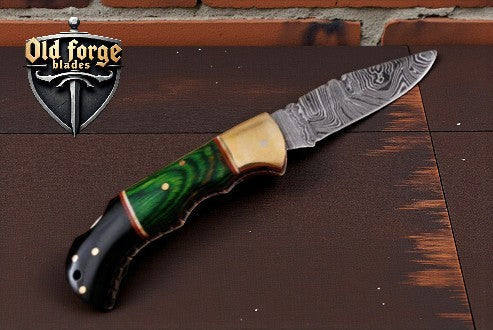 Premium Handmade Damascus Pocket Knife – 3 Inch Blade