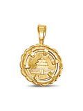 Fancy Solid White/Yellow/Rose Gold Handmade Coin Pendant , Chinese Panda Bear Coin ,