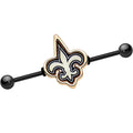 Officially Licensed New Orleans Saints Logo Industrial Barbell 38mm
