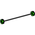 Black Plated Licensed Green Lantern Logo Industrial Barbell 35mm