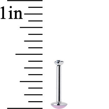 16G 5/16 Handmade Labret Created with Crystals 2.5mm