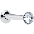18G 1/4 Handmade Labret Created with Crystals 2.5mm