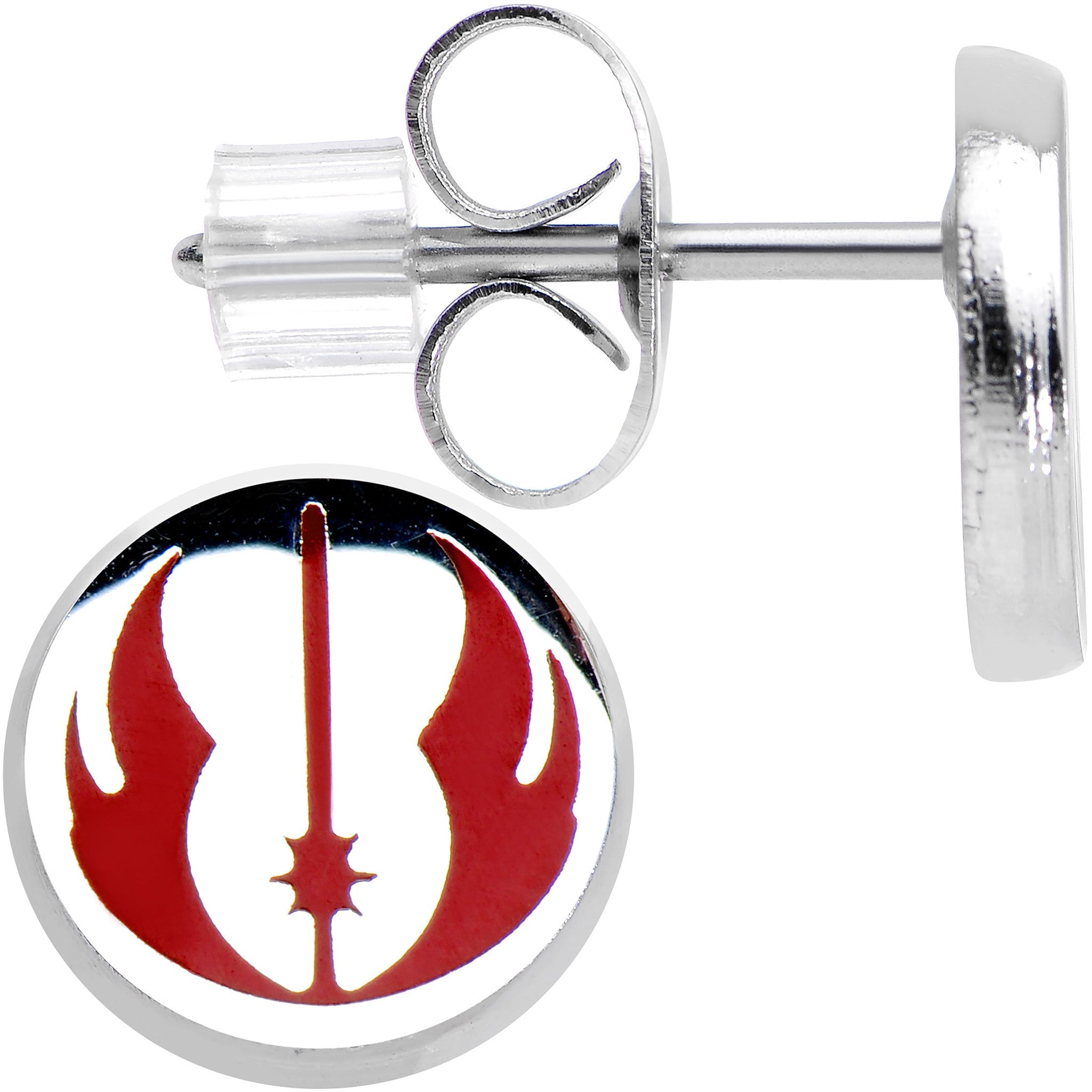 Officially Licensed Steel Star Wars Jedi Order Stud Earrings