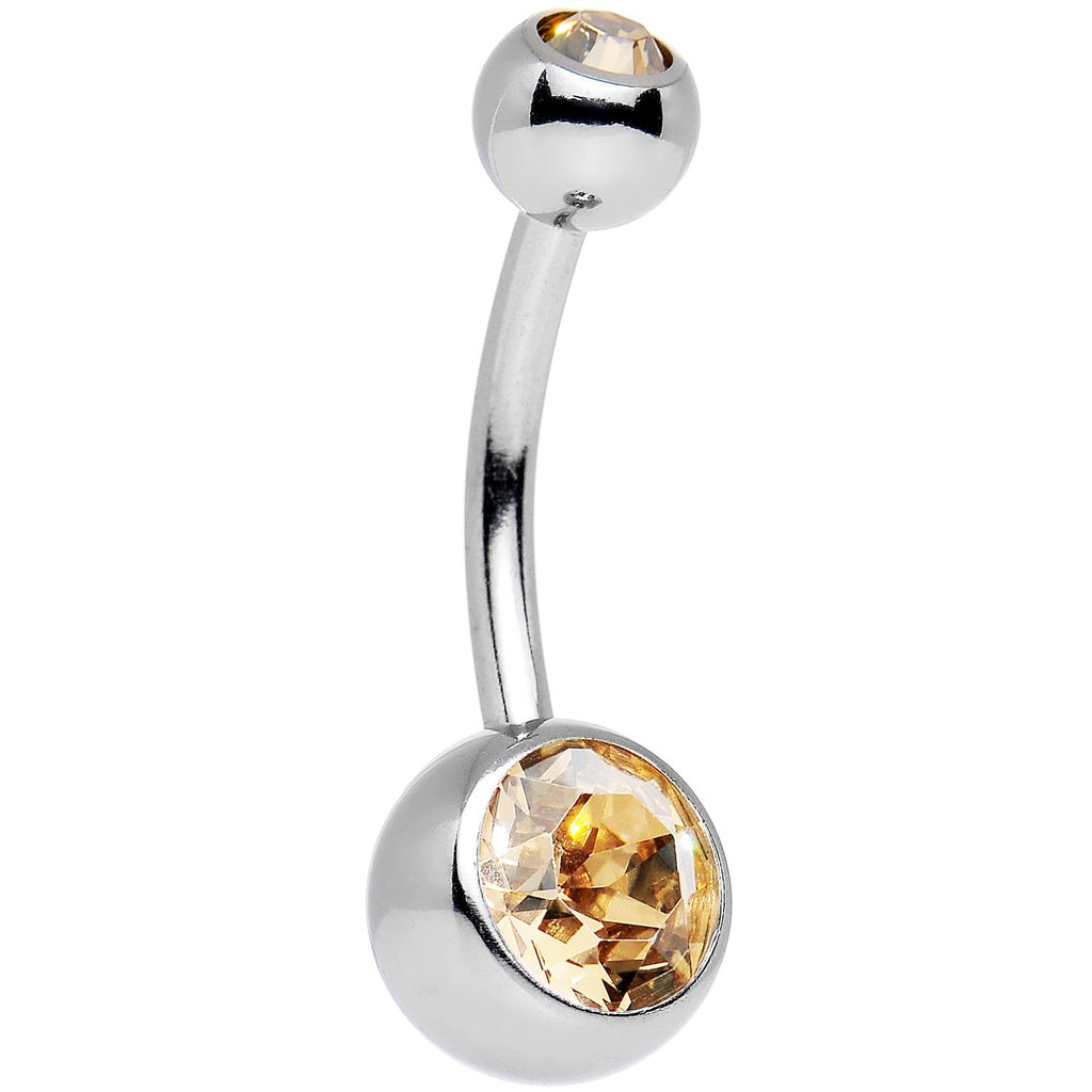 10 Piece Multicolor Belly Ring Pack Set Created with Crystals