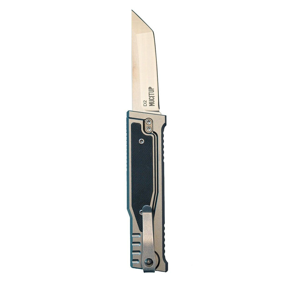MUCITUP Rampart Tanto Sliding Blade Knife 3" D2 Steel Tactical Steel