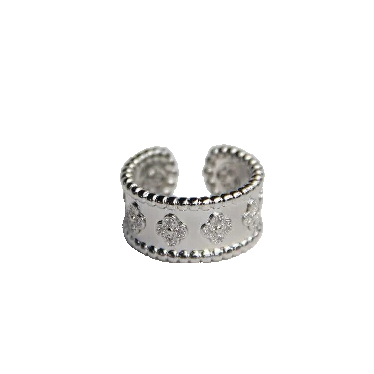 Silver Plated Copper Embedded Resizable Ring