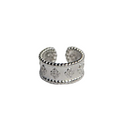 Silver Plated Copper Embedded Resizable Ring