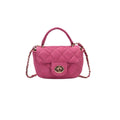 Hot Pink Mini Soft Suede Quilted Crossbody Elegant Clutch/Purse/Bag
