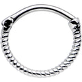 16G 3/8 Stainless Steel Twisting Rope Septum Clicker