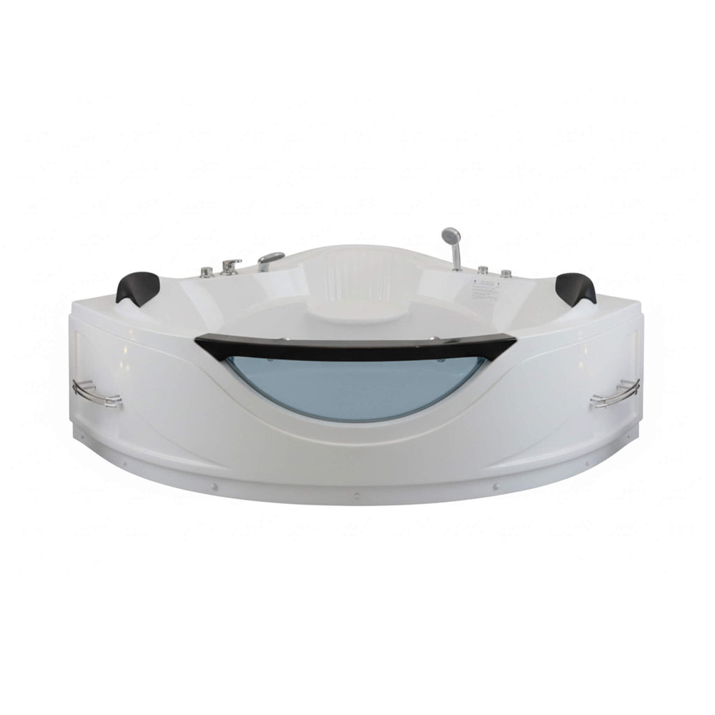 Nuvia Celestia 59-Inch 2-Person Luxury Corner Whirlpool Jetted Bathtub (SAK97310)