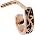 18G Rose Gold PVD Swirl Deco Faux Hoop L Shaped Nose Ring
