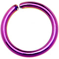 18G 1/4 Purple Anodized Annealed Steel Seamless Circular Ring