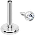 18G 1/4 Clear 2mm CZ Gem Internally Threaded Cartilage Earring