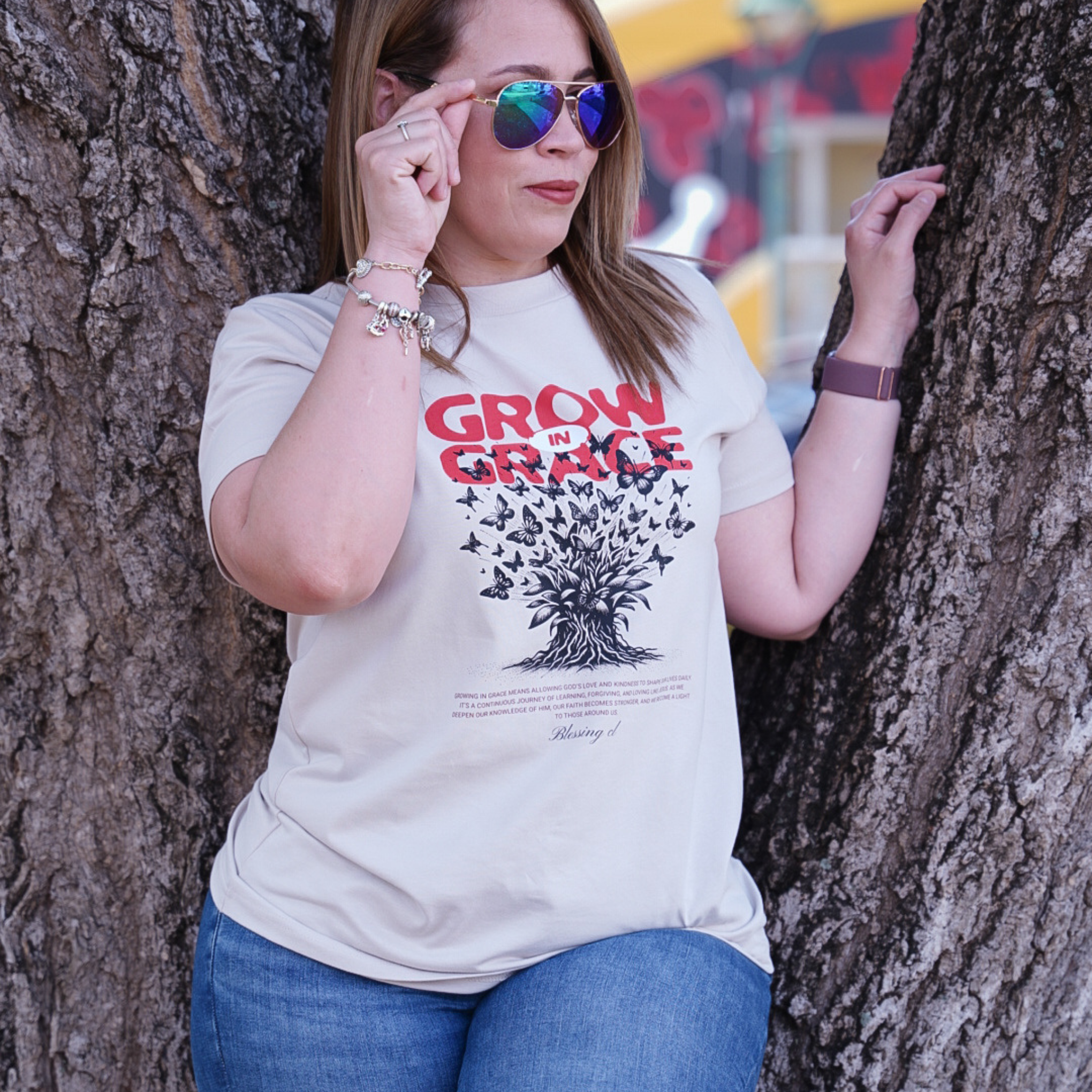 Wo's Classic Tee Grow in Grace