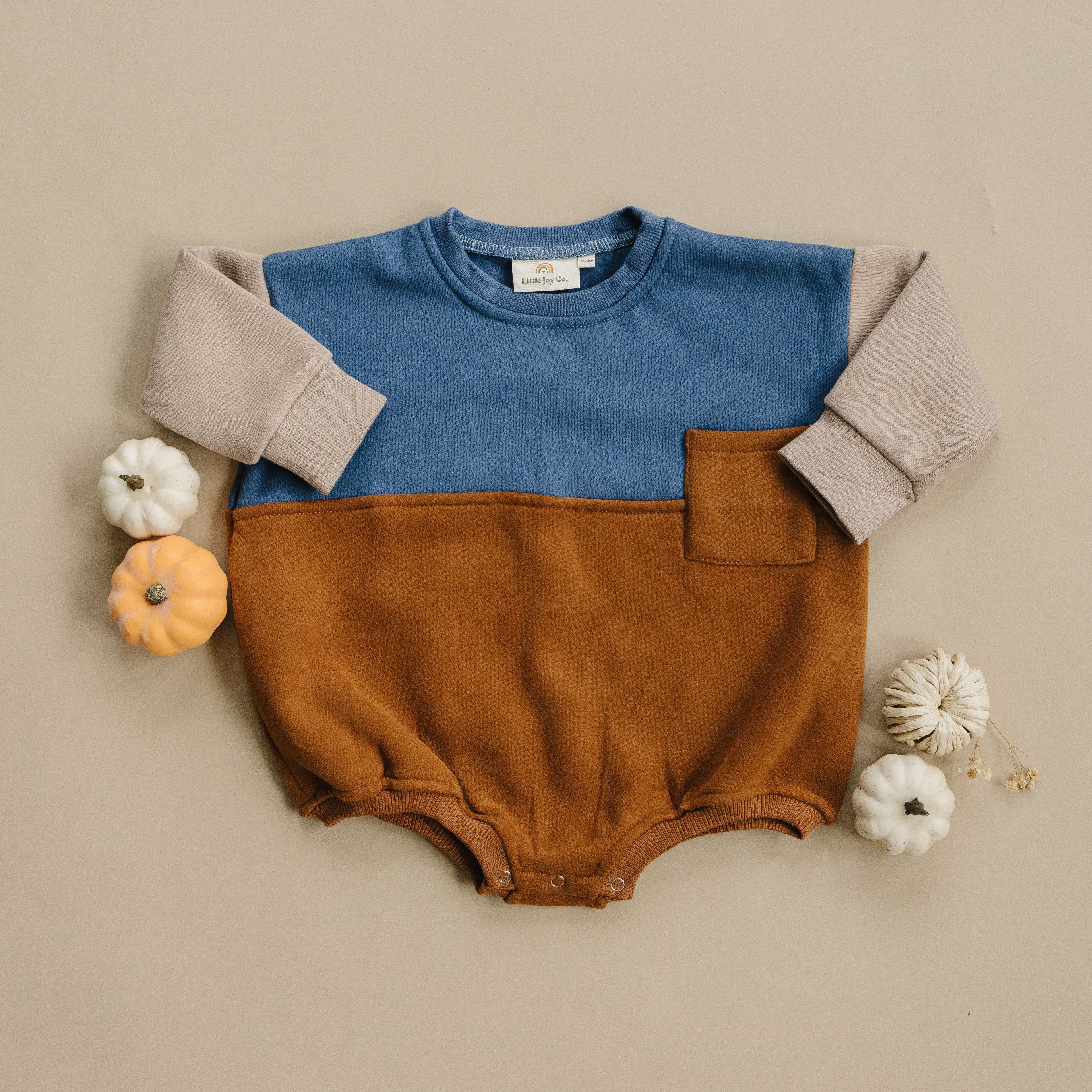Salt and Pine x LJC Color Block Sweatshirt Romper *2T left