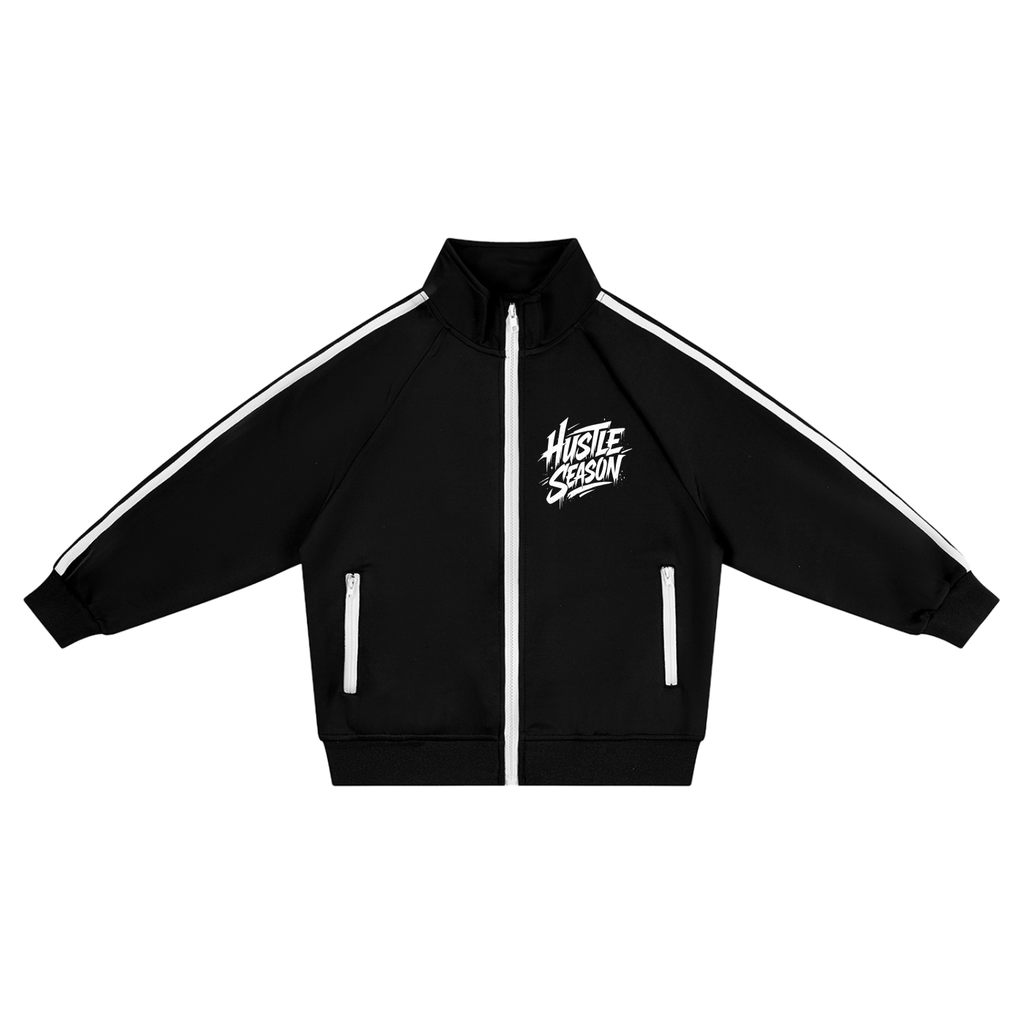 Kids HUSTLE SEASON ’ Contrast Tape Coach Jacket