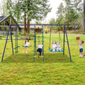 6-In-1 Outdoor Swing Set With Climbing Ladder Net And Basketball Hoop (SAK98152)