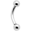 16G 1/4 Grade 23 Titanium 3mm Internally Threaded Curved Barbell