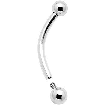 16G 3/8 Grade 23 Titanium 3mm Internally Threaded Eyebrow Ring