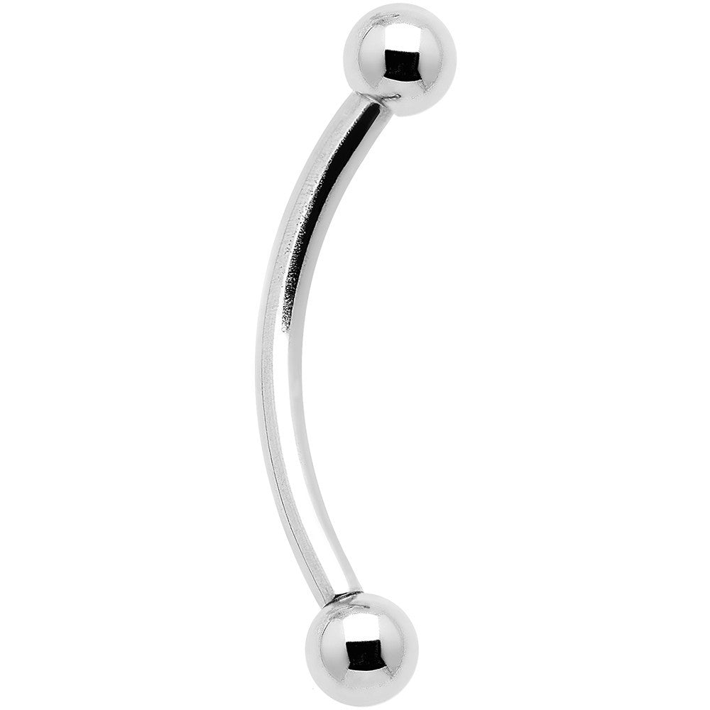 16G 1/2 Grade 23 Titanium 3mm Internally Threaded Curved Barbell