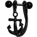 3/8 Black Plated Toss Your Anchor Left Dangle Cartilage Earring