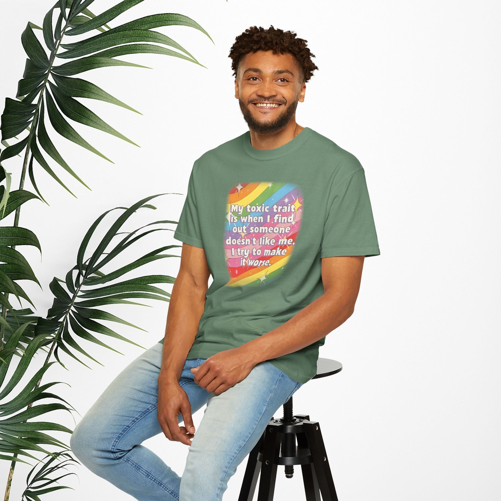 Bespattered Facade "Toxic Trait" Colorful Premium Unisex Comfort Colors Garment Dyed 100% Cotton T-Shirt