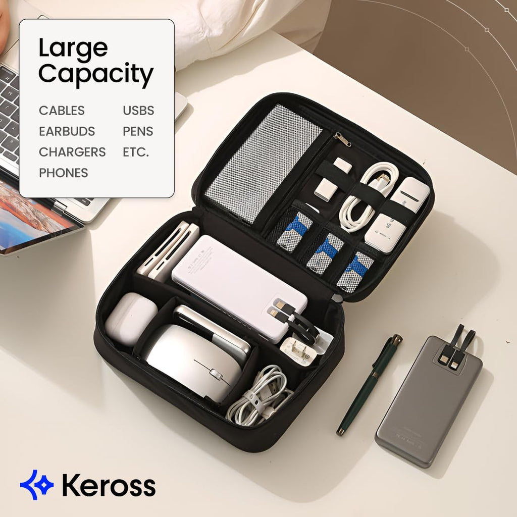 Organizer Bag Travel Removable Dividers – Electronics O