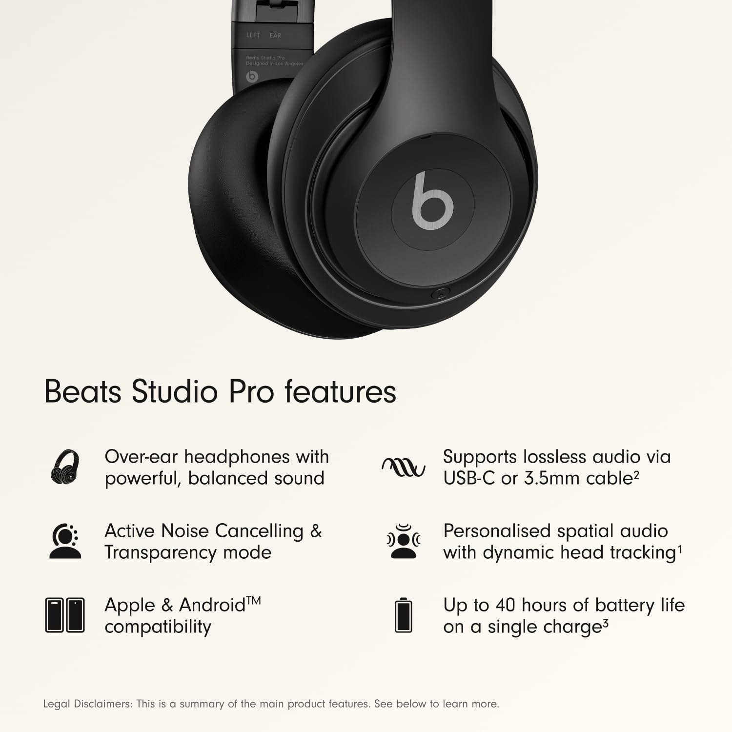 Beats Studio Pro with AppleCare+ for Headphones (2 Years) - Black