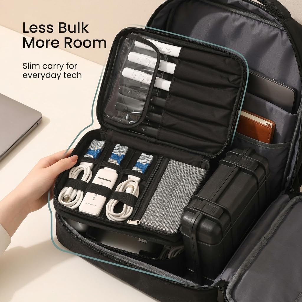 Organizer Bag Travel Removable Dividers – Electronics O