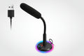 Desktop Condenser Microphone with RGB Light – Plug & Play Computer Mic with 1.5m