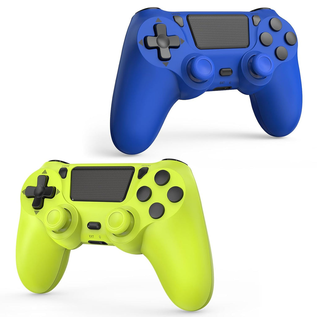 SHINXIN 2 Pack Wireless Controller Compatible with PS4/Slim/Pro/PC with Dual Vibration/3.5mm Audio/Type-C Port and 2 pcs Type-C Cable