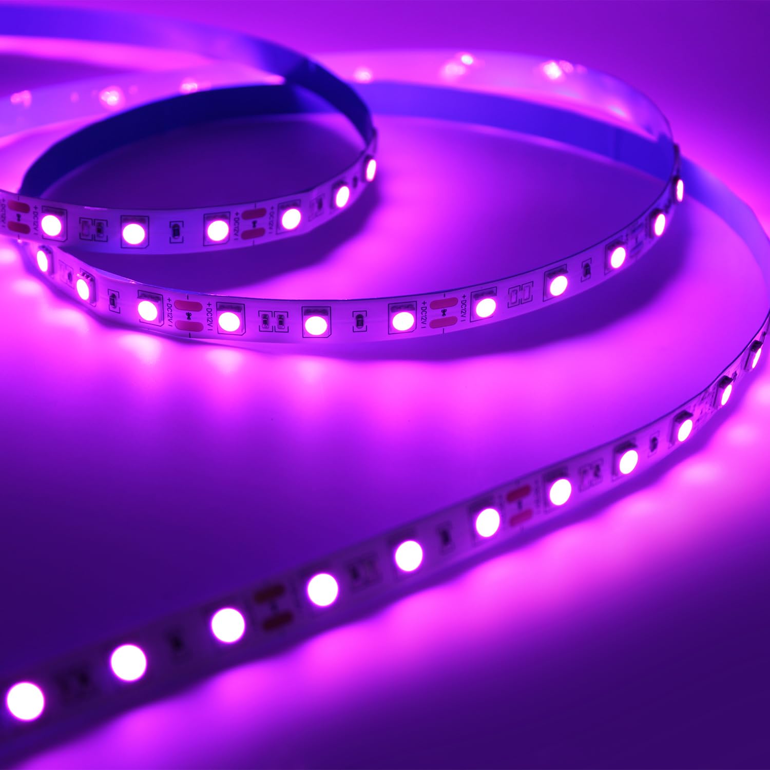 Pink Led Strip Lights, 12V Led Light For Bedroom With 300 Led Cuttable Tape Ligh