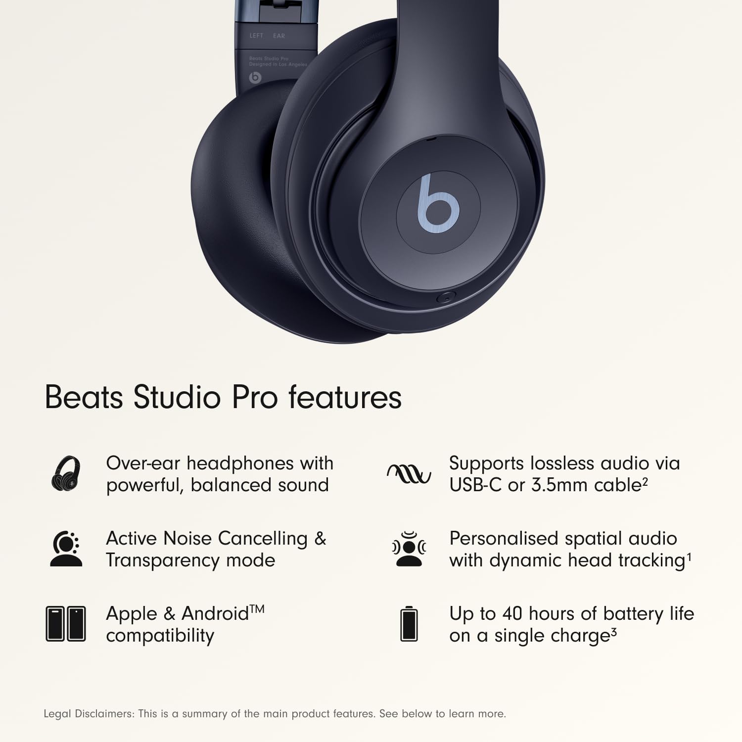 Beats Studio Pro with AppleCare+ for Headphones (2 Years) - Black