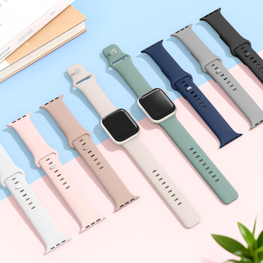 Silicone Bands Apple Watch 38Mm 40Mm 41Mm 42Mm 44Mm 45Mm 46Mm 49Mm Women Men, So