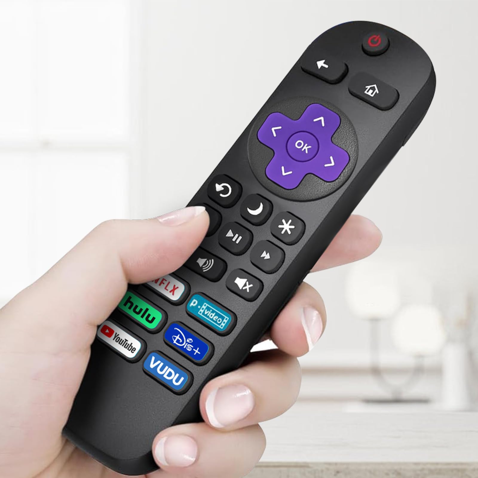 Replacement Remote Control Only For Roku Tv, Tcl Roku/Hisense Roku/Onn Roku Seri