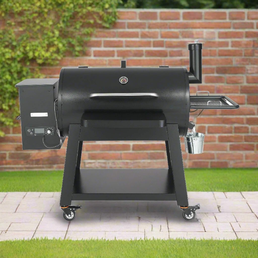 62-Inch Heavy-Duty Portable Wood Pellet BBQ Grill With Cart (SAK91308)