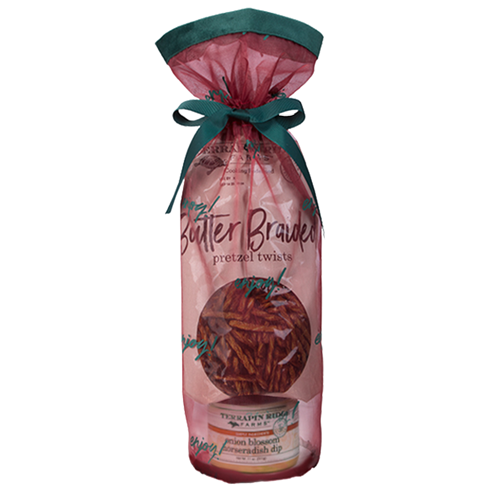 Holiday Grab and Go Giftset with Onion Blossom Horseradish Dip and Butter Braided Pretzels
