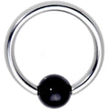 14G 7/16 Black Ball BCR Captive Ring