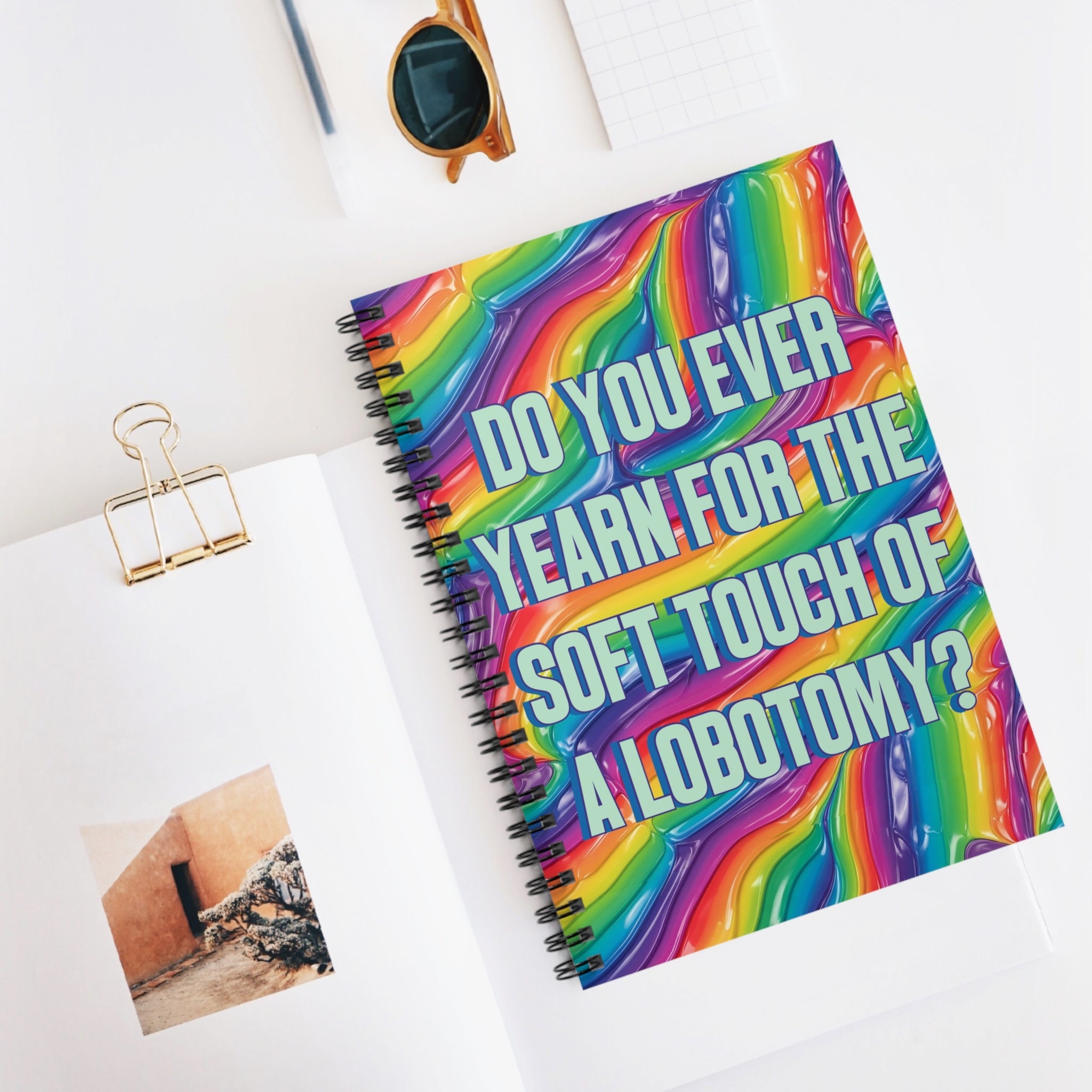 Bespattered Facade "Lobotomy" Spiral Notebook - Lined Pages