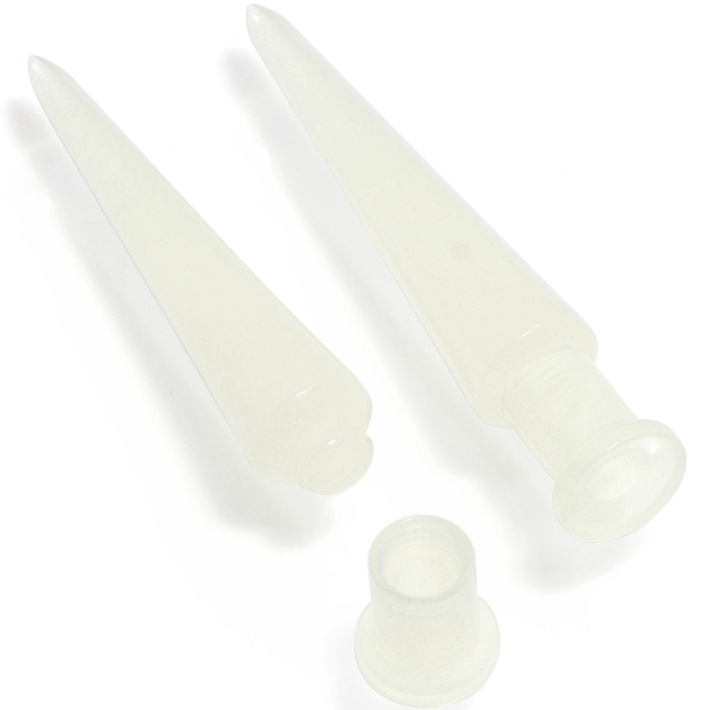 2 in 1 Glow in Dark Interchangeable Screw Fit Plug and Taper Set