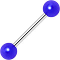 Royal Blue Pearlescent Acrylic Ball End Barbell Tongue Ring